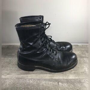 Vintage Vietnam War Era 60s Punk Grunge Steel Toe Boots Leather Mens Combat 10.5